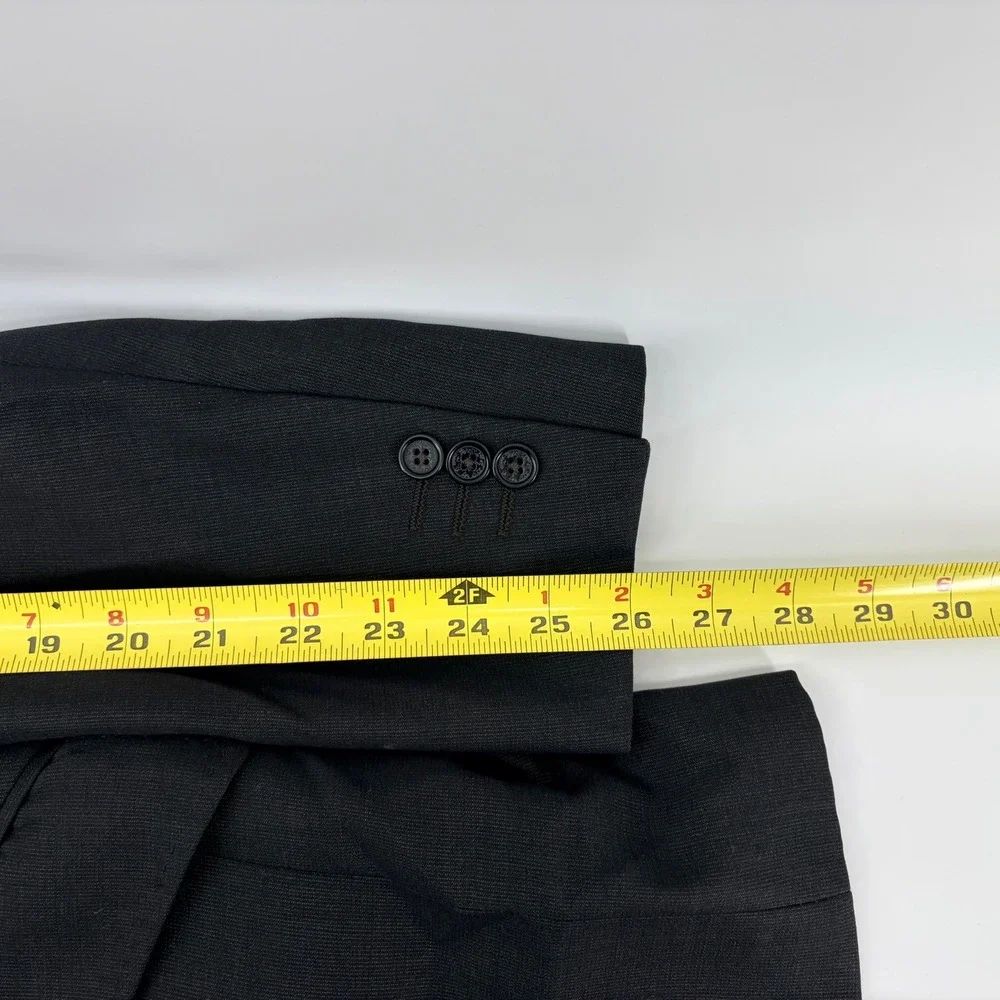 Ted Baker London‎ Mens 40R Wool Suit Jacket Blazer Charcoal Gray Floral Lining